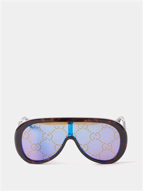 gucci mask-frame acetate sunglasses replica